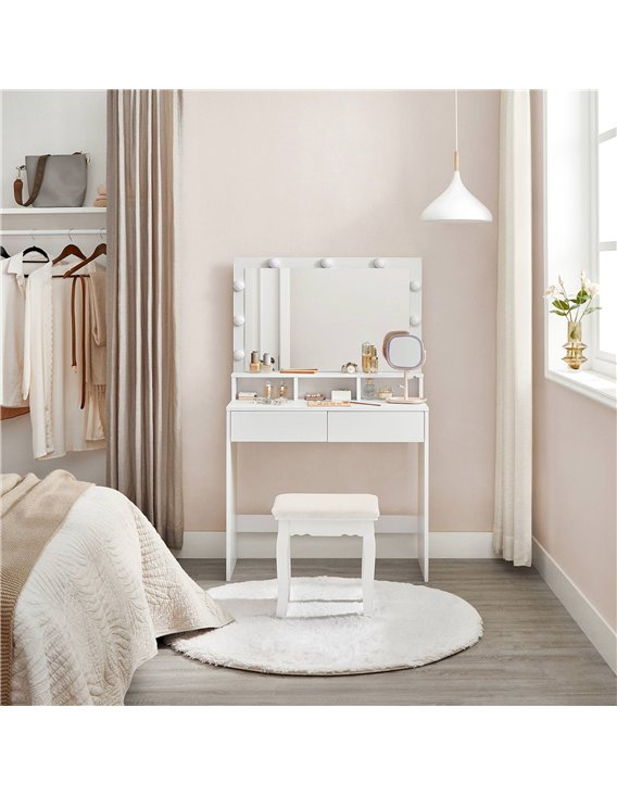 Coiffeuse avec 2 tiroirs de rangement