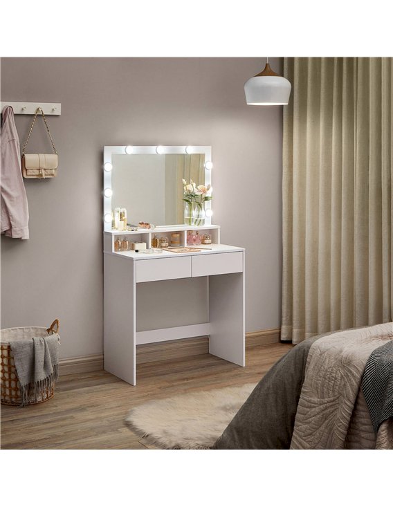 Miroir éclairé par ampoules LED