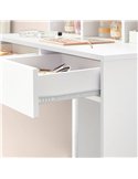 Rangement maquillage avec compartiments ouverts