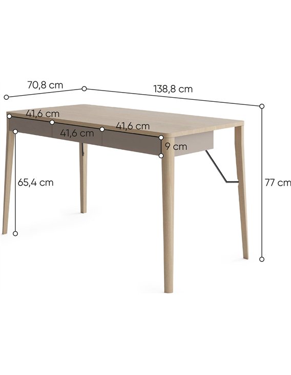 Bureau compact avec rangement intégré