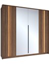 Armoire 4 portes avec miroirs et led