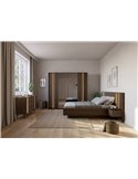 Armoire contemporaine finition chêne foncé
