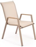 Chaise de jardin beige empilable