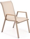 Chaise de jardin beige empilable