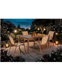 Chaise terrasse beige avec accoudoirs
