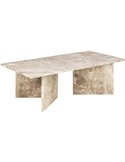 Table basse rectangulaire en marbre beige