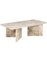 Table basse rectangulaire en marbre beige