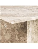 Table basse avec plateau effet pierre naturelle