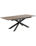 Table à manger extensible effet rouille