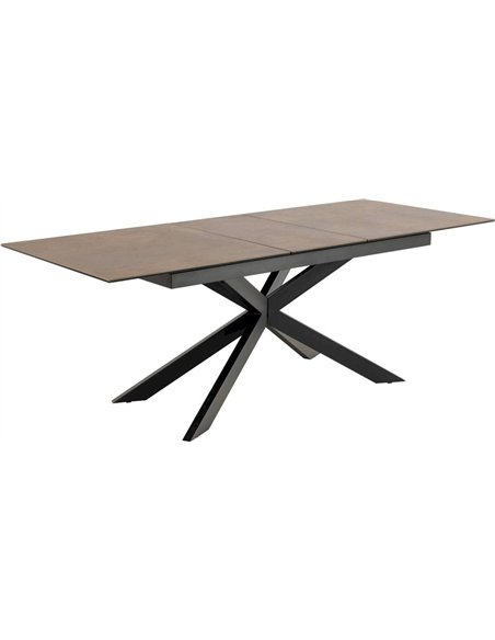 Table à manger extensible effet rouille