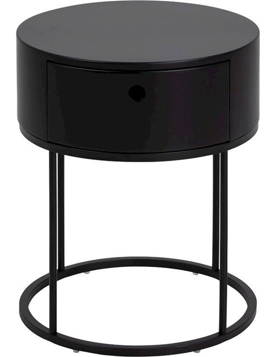 Chevet rond avec rangement discret
