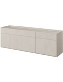 Buffet bas beige trois portes
