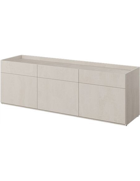 Buffet bas beige trois portes