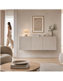 Armoire suspendue ouverte avec compartiments