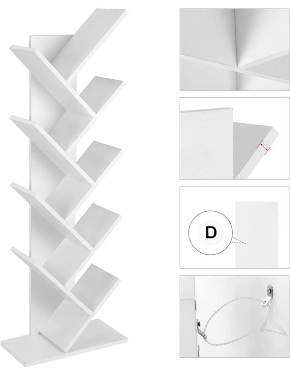 Bibliothèque ouverte pour salon