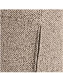 Chaise de salle à manger en tissu bouclé beige vue de dos et de face