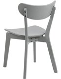 Chaise grise vue de trois quart arrière