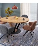 Chaise pivotante tapissée avec accoudoirs