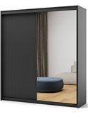 Schéma des dimensions de l'armoire beige : 200 cm de large, 222 cm de haut, 63 cm de profondeur