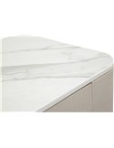 Console glamour crème et or à tiroirs