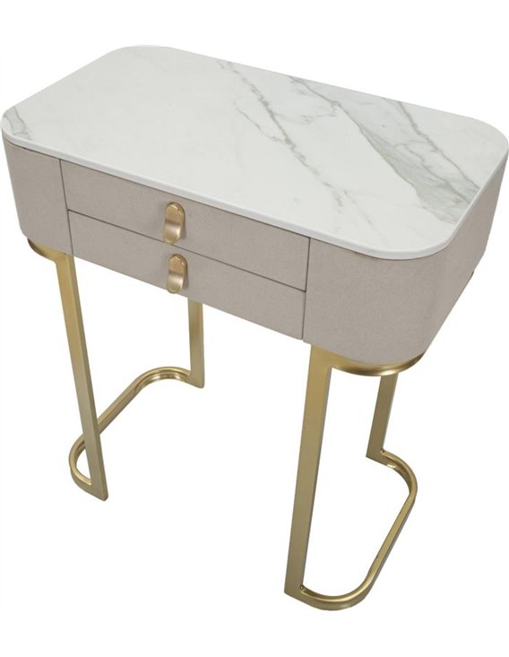 Console d'entrée avec piètement doré