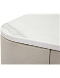 Console glamour crème et or avec tiroirs