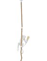 Suspension singe blanc avec corde