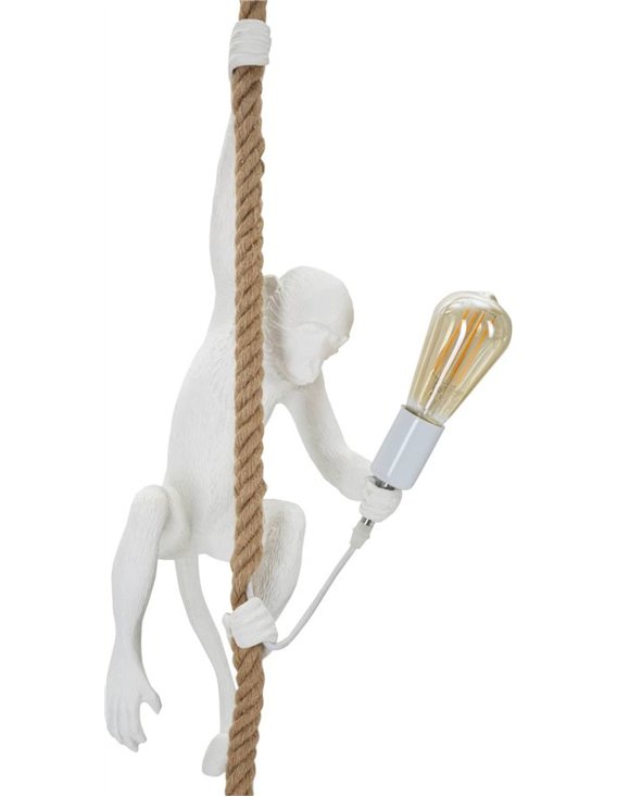 Lampe plafond singe en résine
