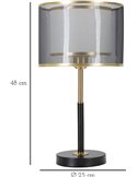 Luminaire glam avec abat jour gris transparent