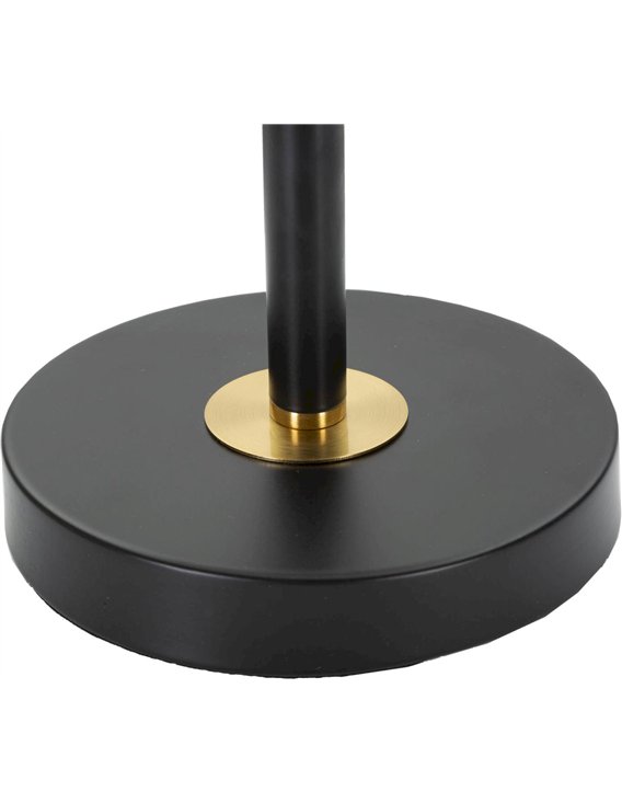 Lampe décorative noire aux détails dorés