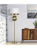 Lampe sur pied chic en fer et tissu