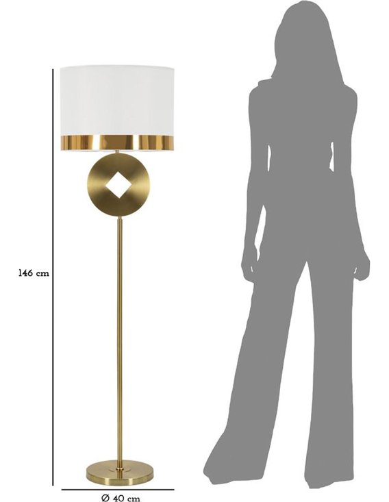 Lampadaire glamour à décor géométrique