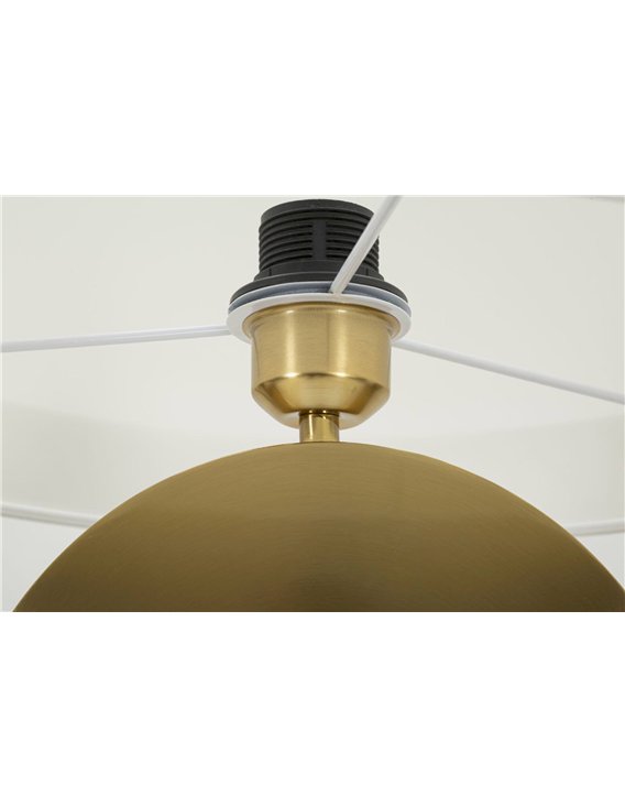 Lampadaire blanc et doré design