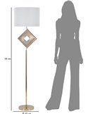 Lampadaire glam en métal doré