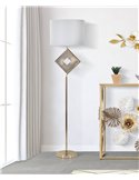 Luminaire sur pied à décor géométrique