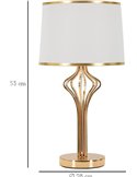 Lampe de table glamour en métal doré