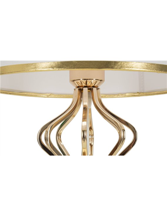 Lampe décorative avec finitions dorées