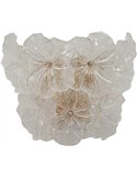 Applique murale fleur en verre
