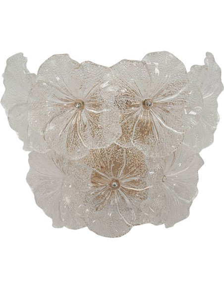 Applique murale fleur en verre