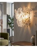 Applique décorative en verre et fer