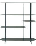 Bibliothèque en métal aux lignes arrondies