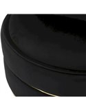 Fauteuil rond capitonné avec coussins