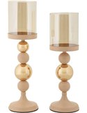 Set de 2 photophores sculpturaux