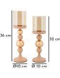 Mise en situation sur miroir de table basse avec bougies et livre à côté