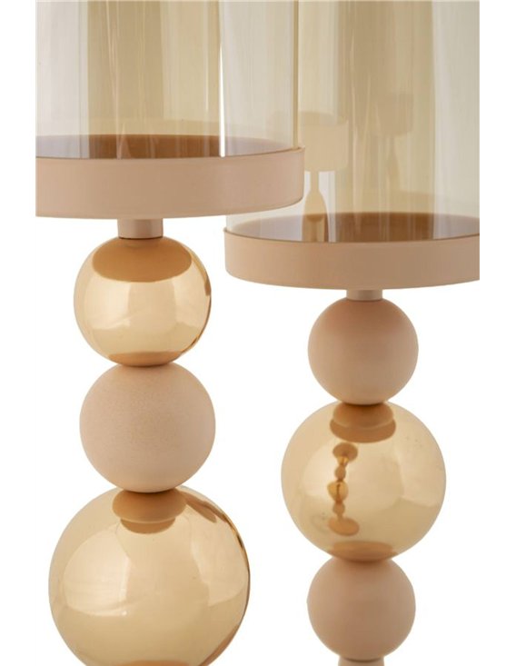 Set de 2 photophores sculpturaux