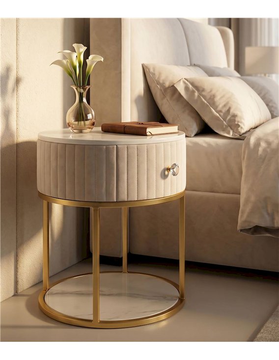 Table de nuit avec tablette basse