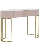 Console beige avec dimensions : 100 cm de large, 74 cm de haut, 43 cm de profondeur