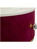 Coiffeuse ronde avec pouf intégré