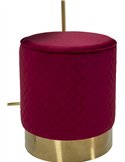 Coiffeuse ronde avec pouf intégré