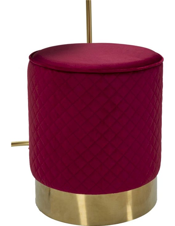 Coiffeuse ronde avec pouf intégré